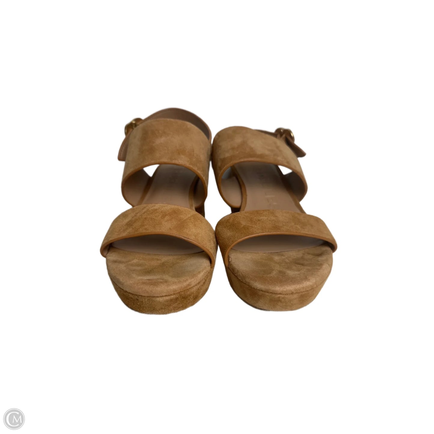Sandals Heels Block By Aerosoles In Tan, Size: 8.5