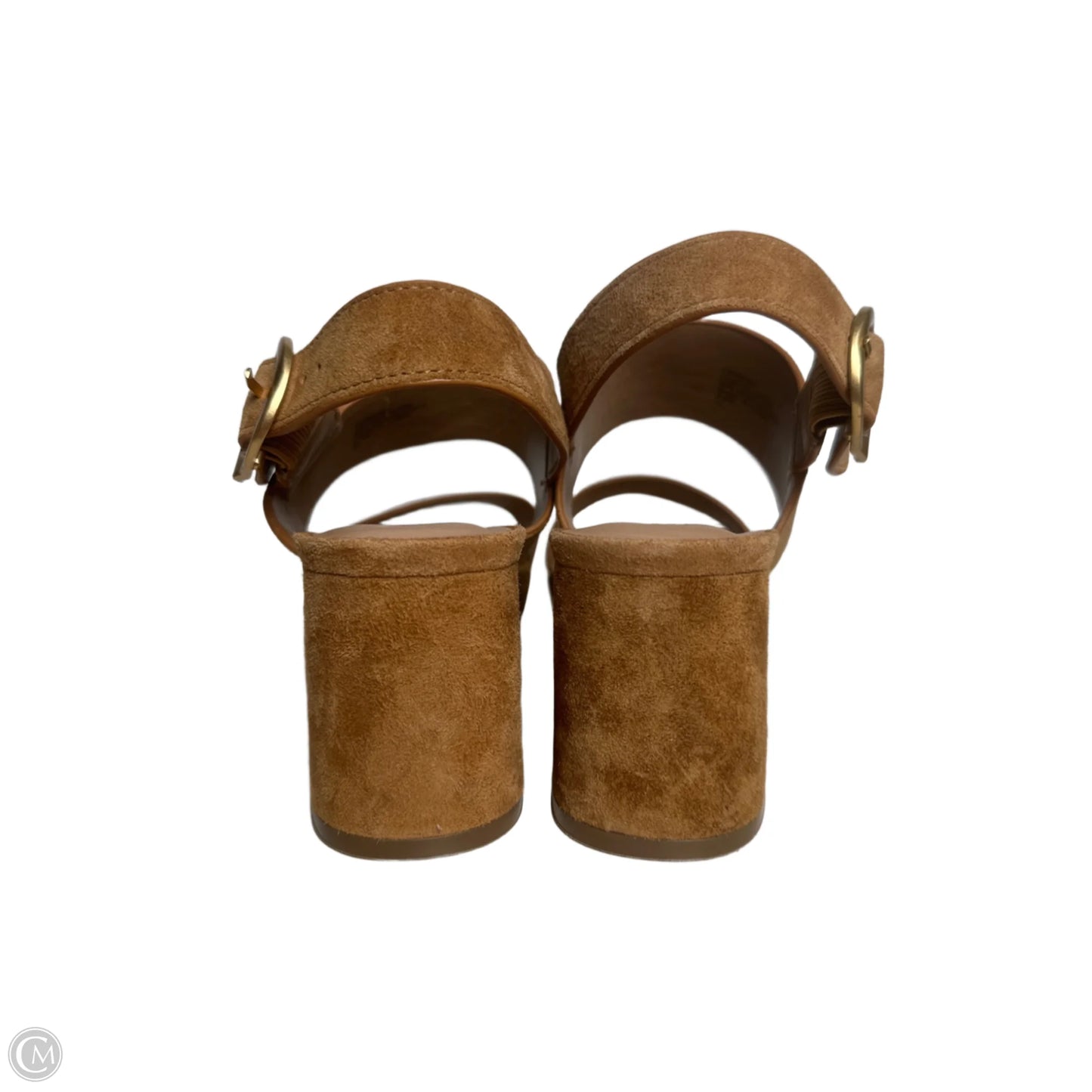 Sandals Heels Block By Aerosoles In Tan, Size: 8.5