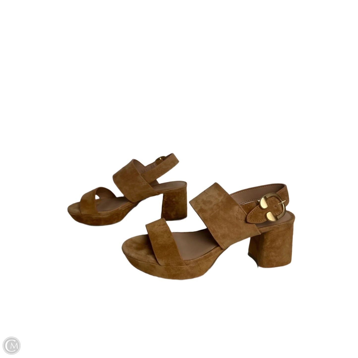 Sandals Heels Block By Aerosoles In Tan, Size: 8.5