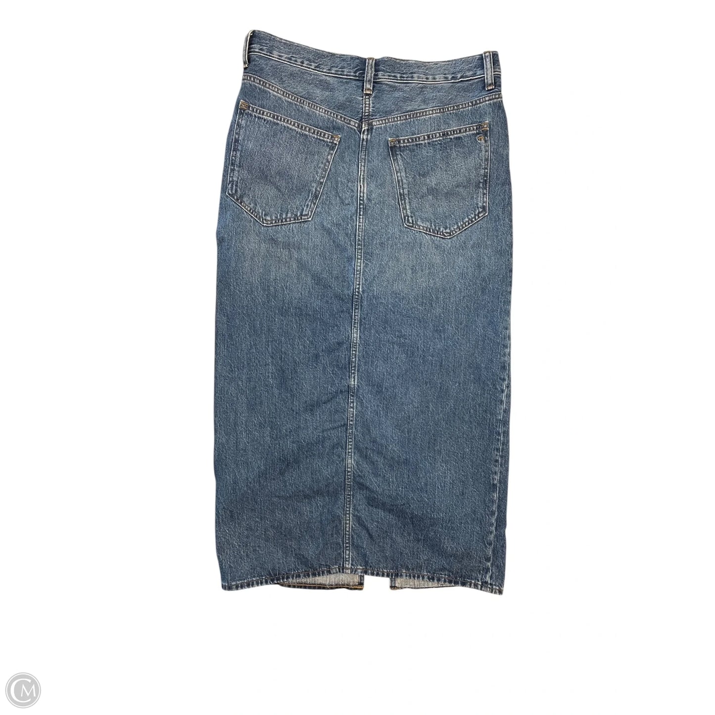 Skirt Midi By Madewell In Blue Denim, Size: S
