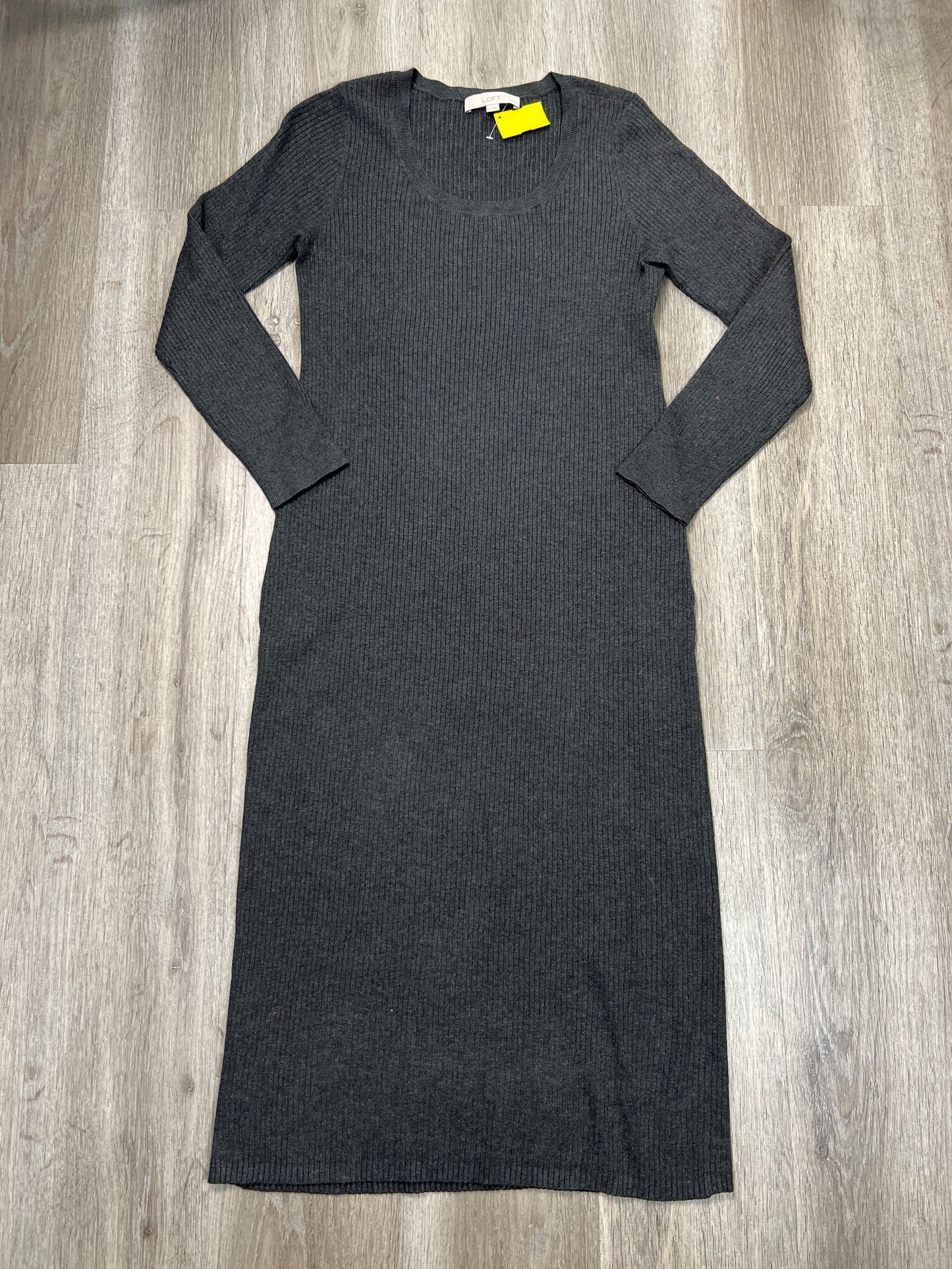 Dress Sweater By Loft In Grey, Size: Lp