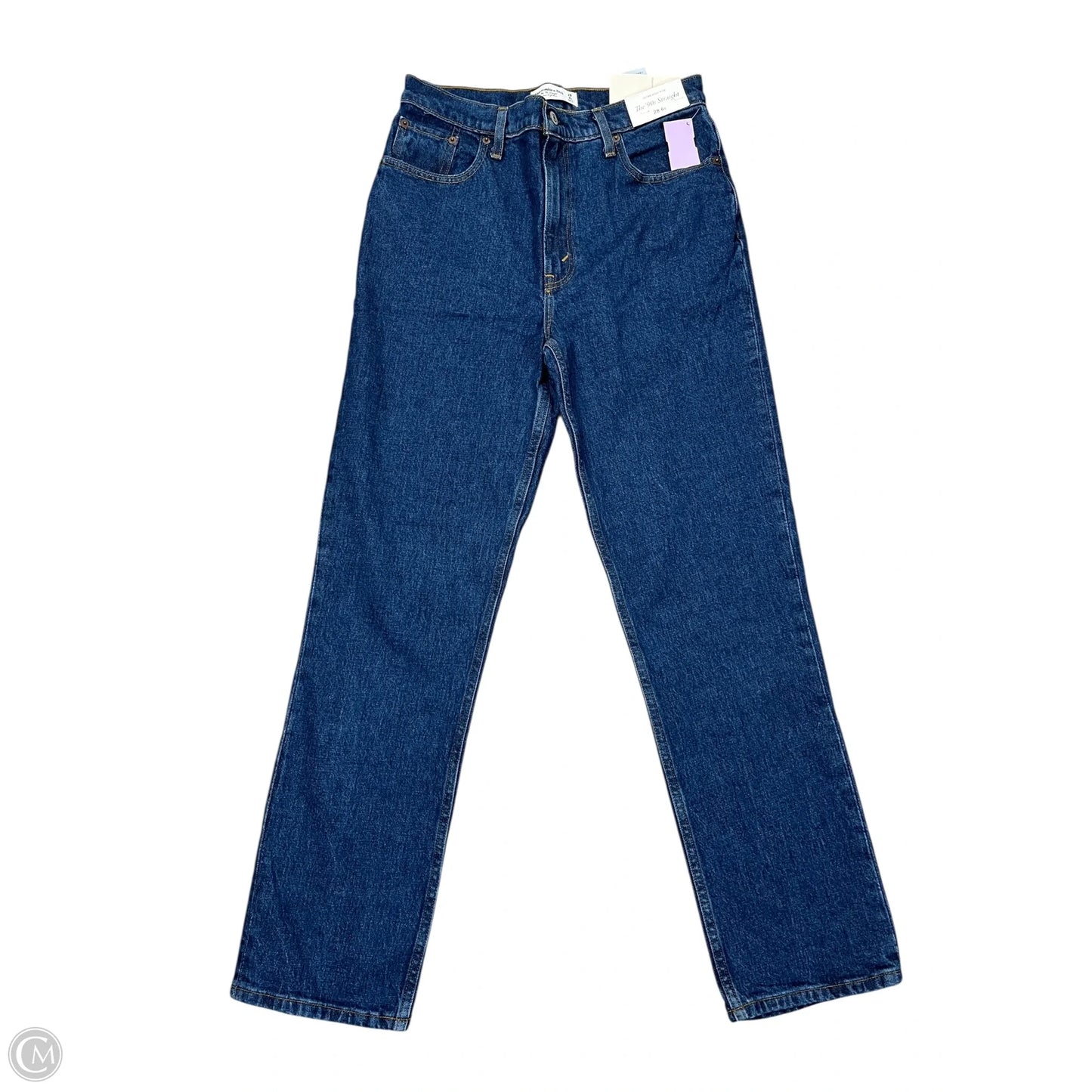 Jeans Straight By Abercrombie And Fitch In Blue Denim, Size: 6