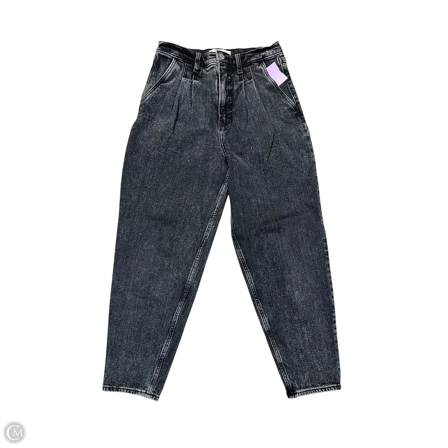 Jeans Straight By Abercrombie And Fitch In Black Denim, Size: 4