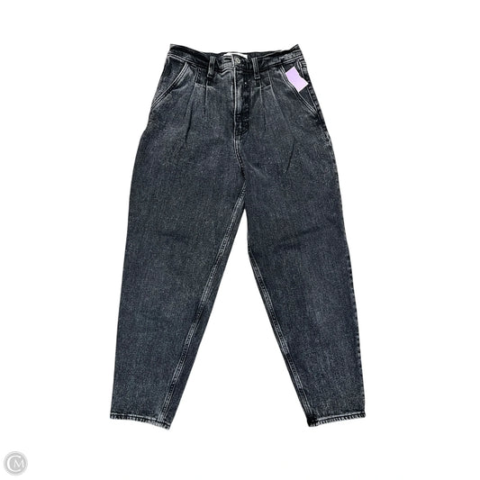 Jeans Straight By Abercrombie And Fitch In Black Denim, Size: 4