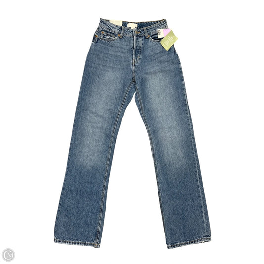 Jeans Straight By H&m In Blue Denim, Size: 4
