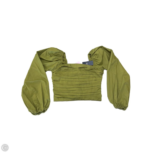 Blouse Long Sleeve By Abercrombie And Fitch In Green, Size: S