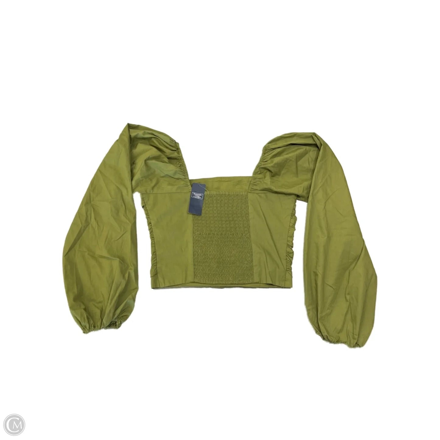 Blouse Long Sleeve By Abercrombie And Fitch In Green, Size: S