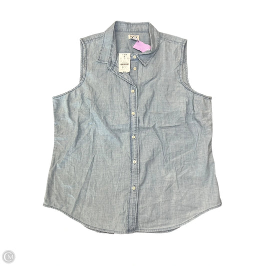 Top Sleeveless By J. Crew In Blue, Size: L