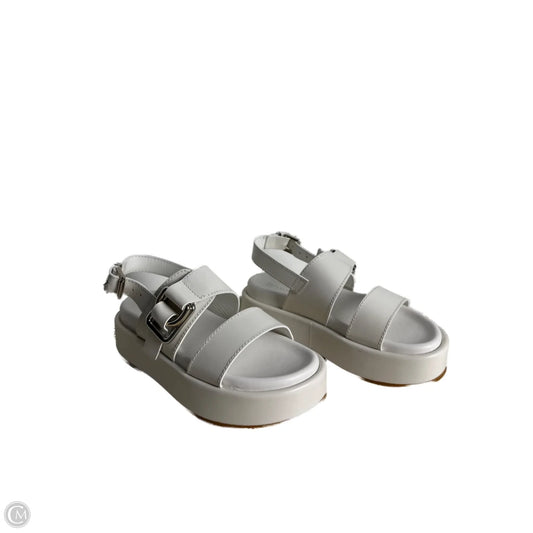 Sandals Heels Platform By Donald Pliner In White, Size: 5