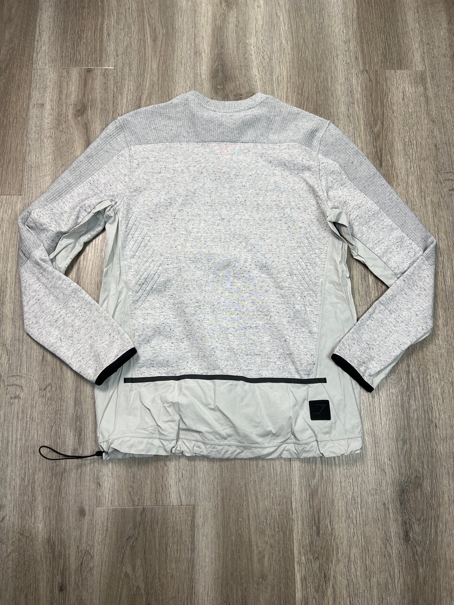 Athletic Top Long Sleeve Crewneck By Gym Shark In Grey, Size: M