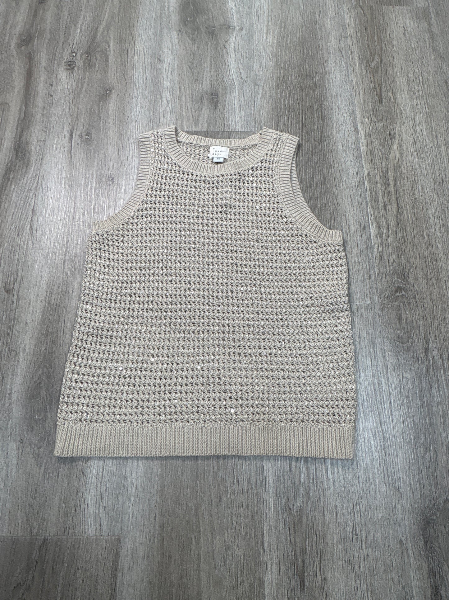 Vest Sweater By A New Day In Tan, Size: Xs