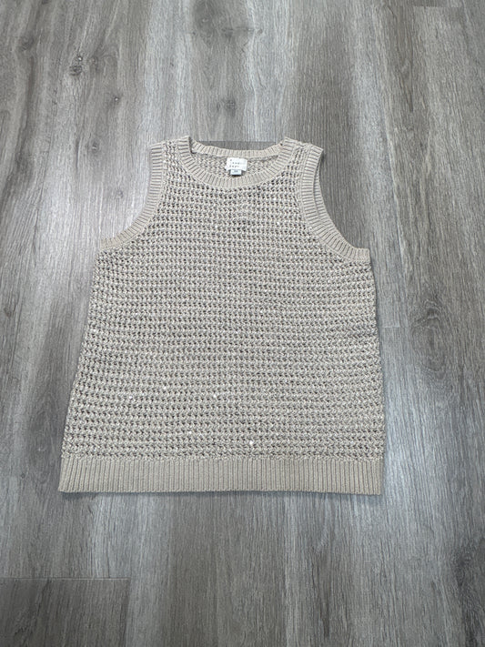 Vest Sweater By A New Day In Tan, Size: Xs