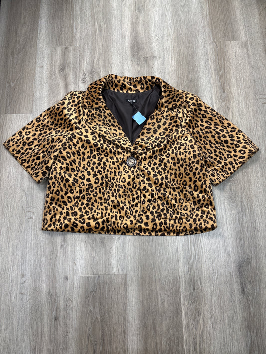 Blazer By Apt 9 In Leopard Print, Size: Xl