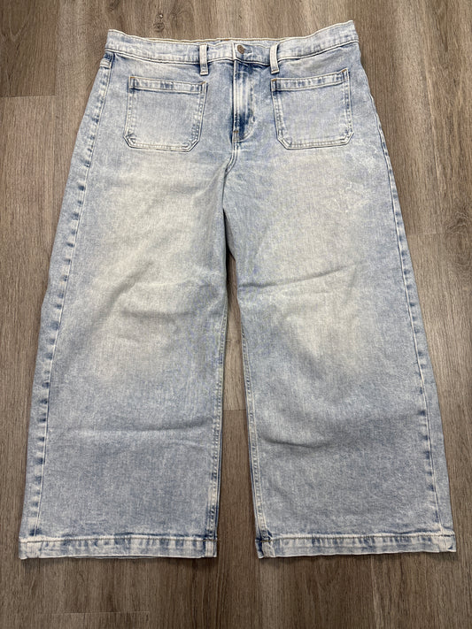 Jeans Cropped By Gap In Blue Denim, Size: 18