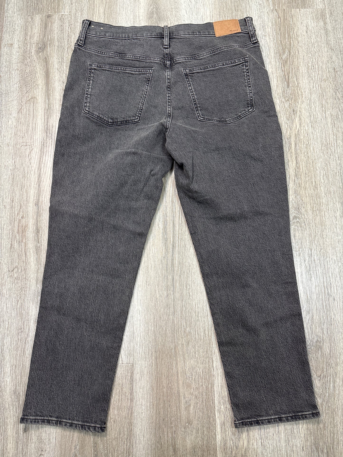 Jeans Straight By Madewell In Black Denim, Size: 14