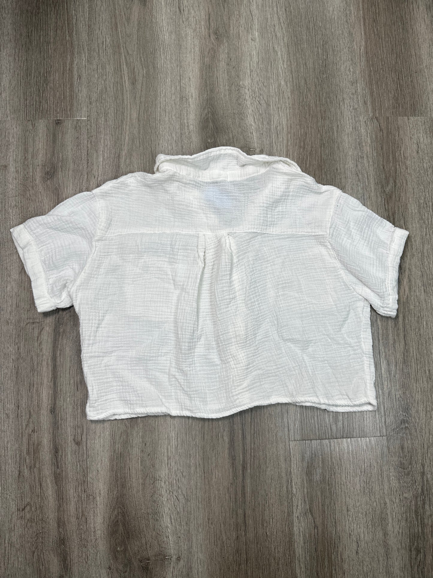 Top Short Sleeve By Love Notes In White, Size: L