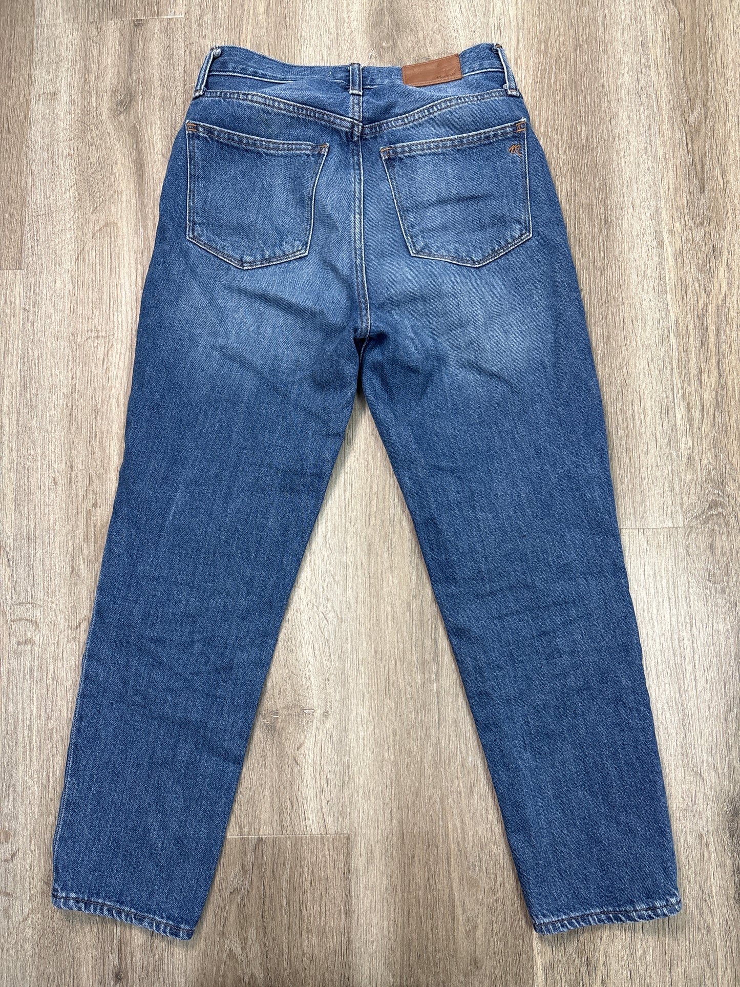 Jeans Straight By Madewell In Blue Denim, Size: 0