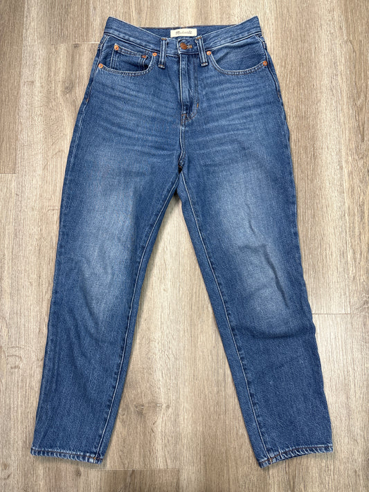 Jeans Straight By Madewell In Blue Denim, Size: 0