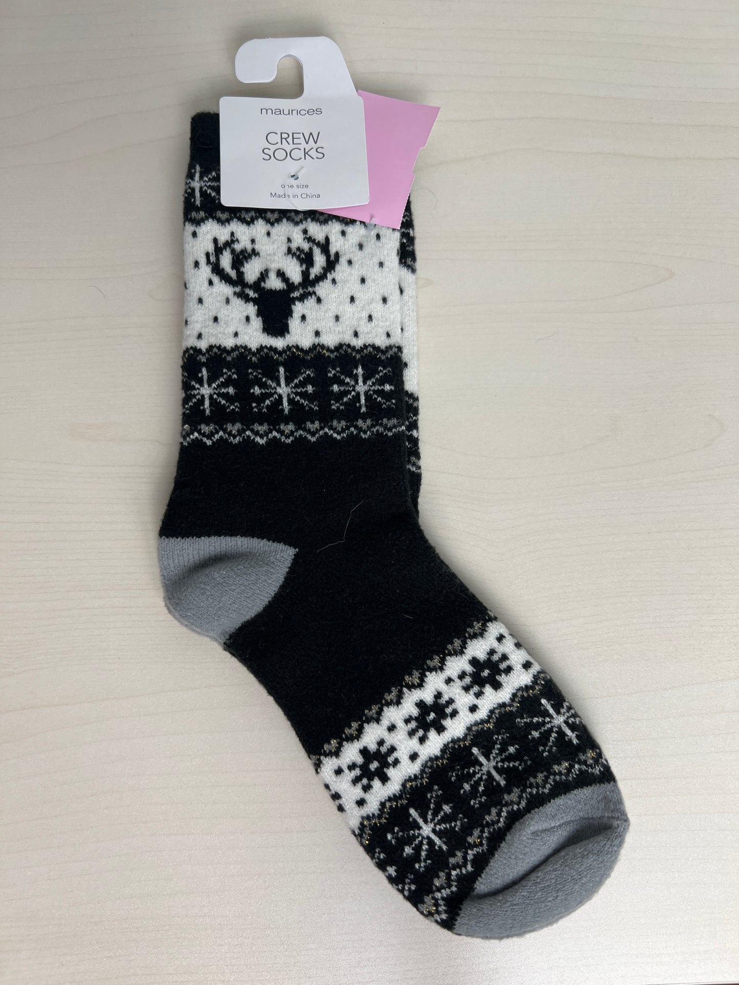 Socks By Maurices In Black & Cream, Size: Osfm