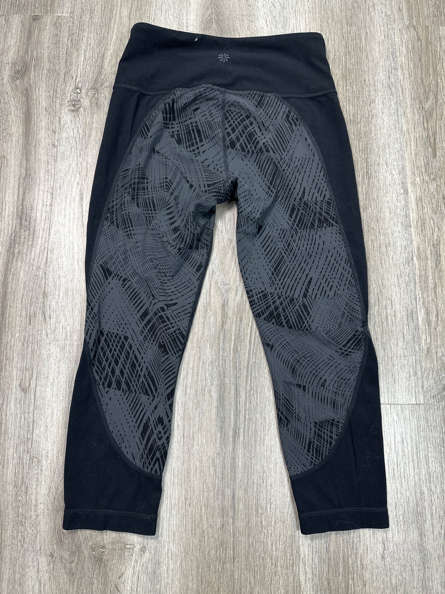 Athletic Leggings By Athleta In Black & Grey, Size: S