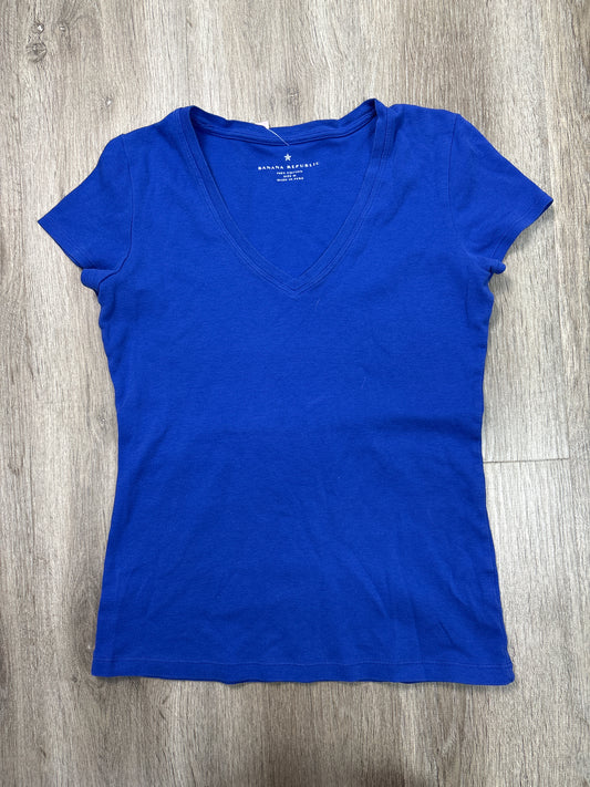 Top Short Sleeve By Banana Republic In Blue, Size: M