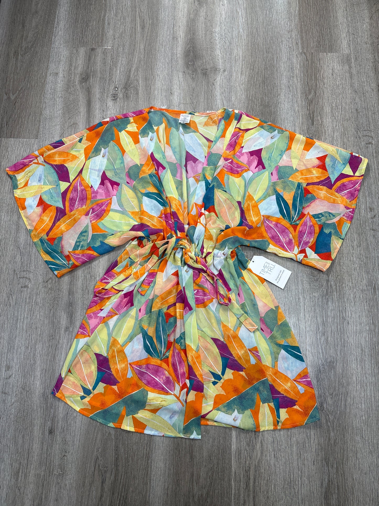 Swimwear Cover-up By Time And Tru In Floral Print, Size: S