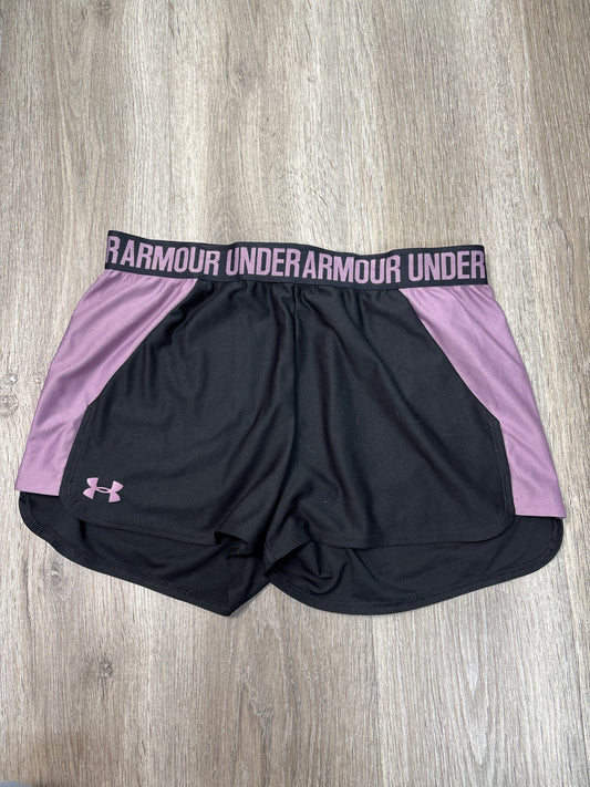 Athletic Shorts By Under Armour In Black & Purple, Size: M