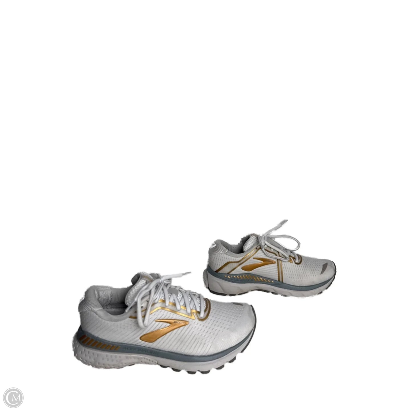 Shoes Athletic By Brooks In Gold & White, Size: 6