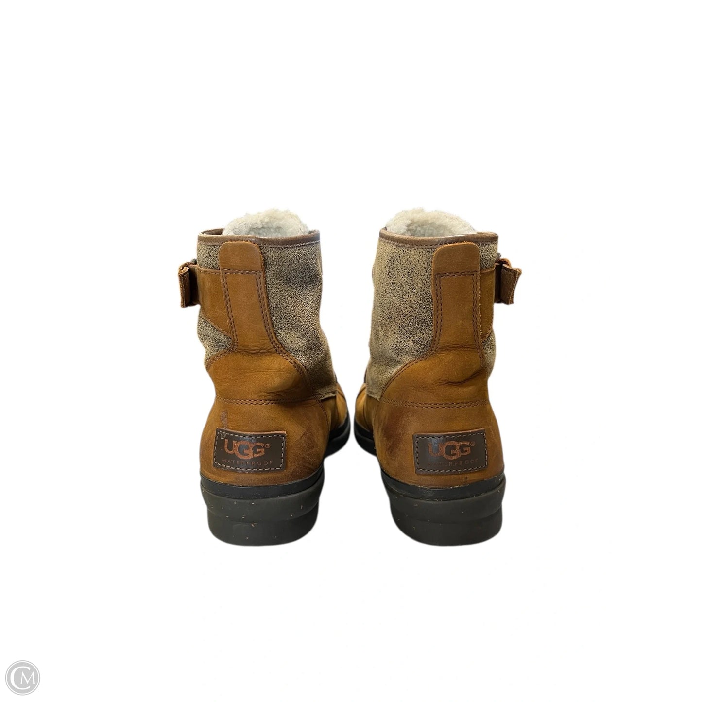Boots Designer By Ugg In Brown, Size: 9