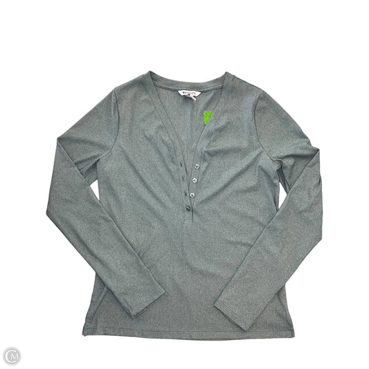Athletic Top Long Sleeve Collar By Athleta In Green, Size: L