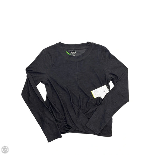 Athletic Top Long Sleeve Collar By Old Navy In Grey, Size: M