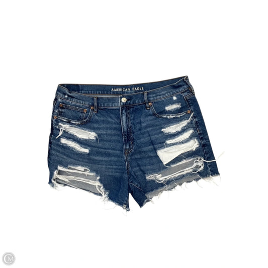 Shorts By American Eagle In Blue Denim, Size: Xl