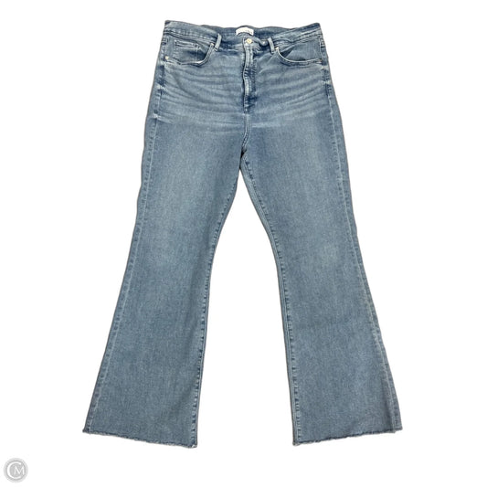 Jeans Flared By Loft In Blue Denim, Size: 16