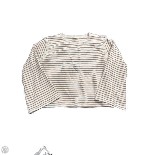 Top Long Sleeve By Maeve In Striped Pattern, Size: S