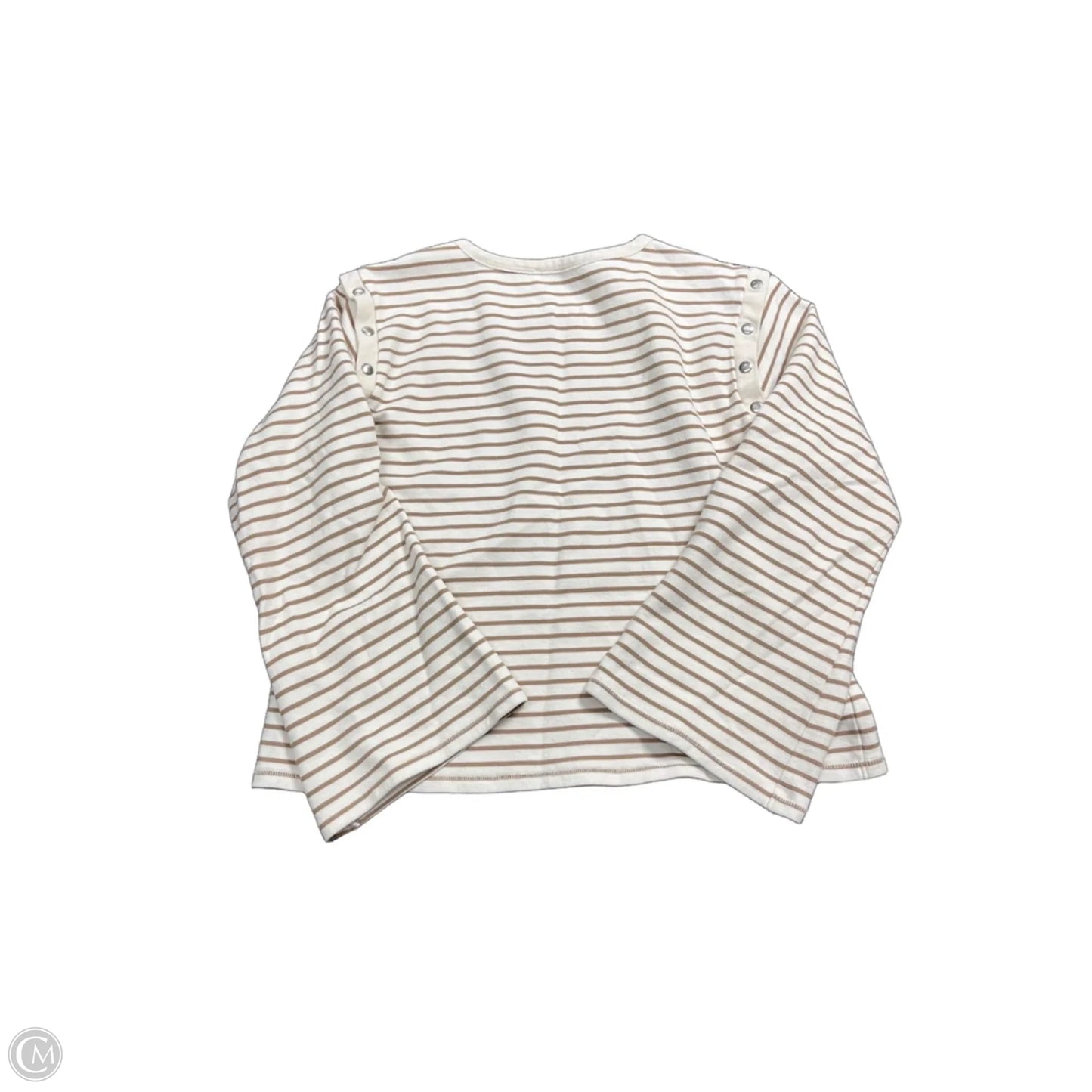 Top Long Sleeve By Maeve In Striped Pattern, Size: S