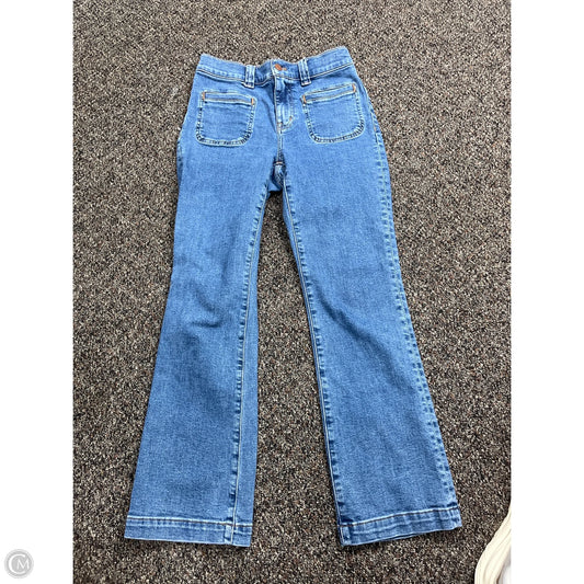Jeans Straight By Madewell In Blue Denim, Size: 0