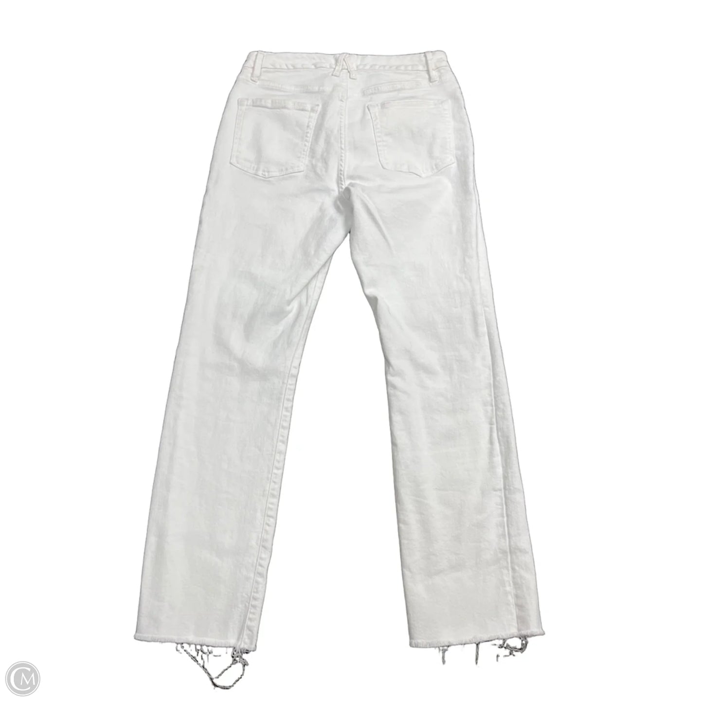 Jeans Straight By Good American In White Denim, Size: 8
