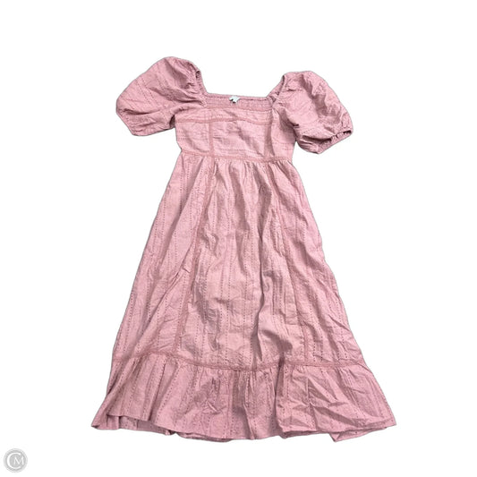 Dress Casual Midi By Baltic Born In Pink, Size: L