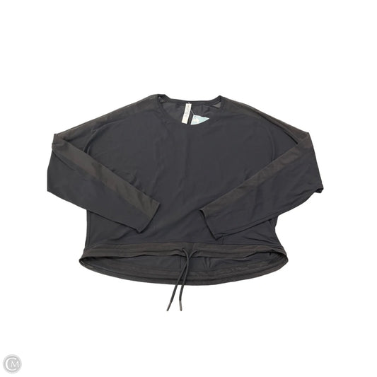 Athletic Top Long Sleeve Collar By Lululemon In Black, Size: M