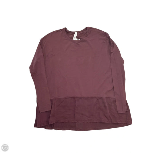 Athletic Top Long Sleeve Collar By Lululemon In Purple, Size: S