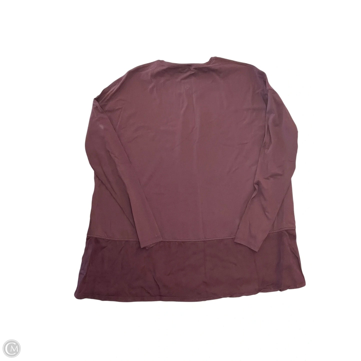 Athletic Top Long Sleeve Collar By Lululemon In Purple, Size: S