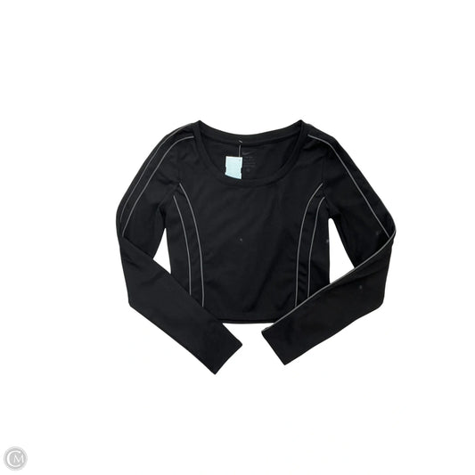 Athletic Top Long Sleeve Collar By Nike Apparel In Black, Size: S