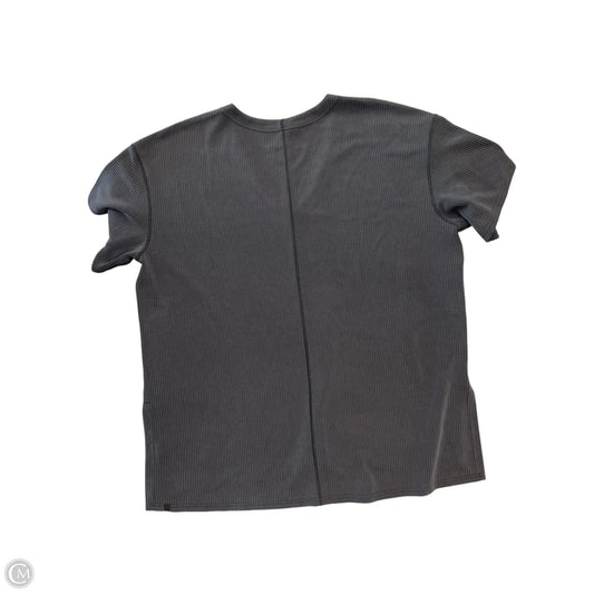 Athletic Top Short Sleeve By Lululemon In Black, Size: L