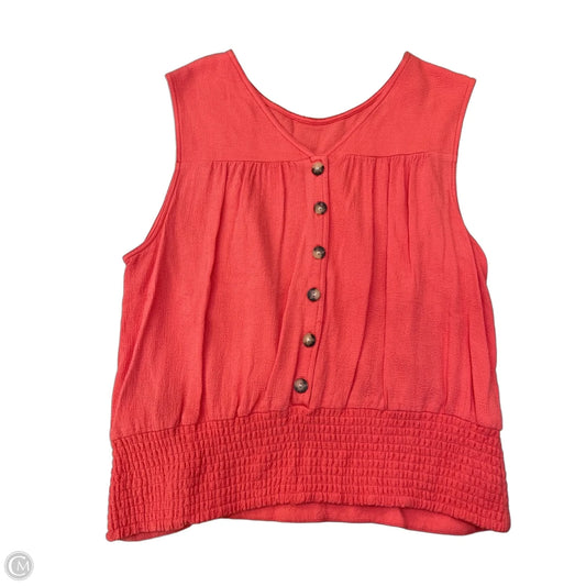 Top Sleeveless By Maeve In Peach, Size: L