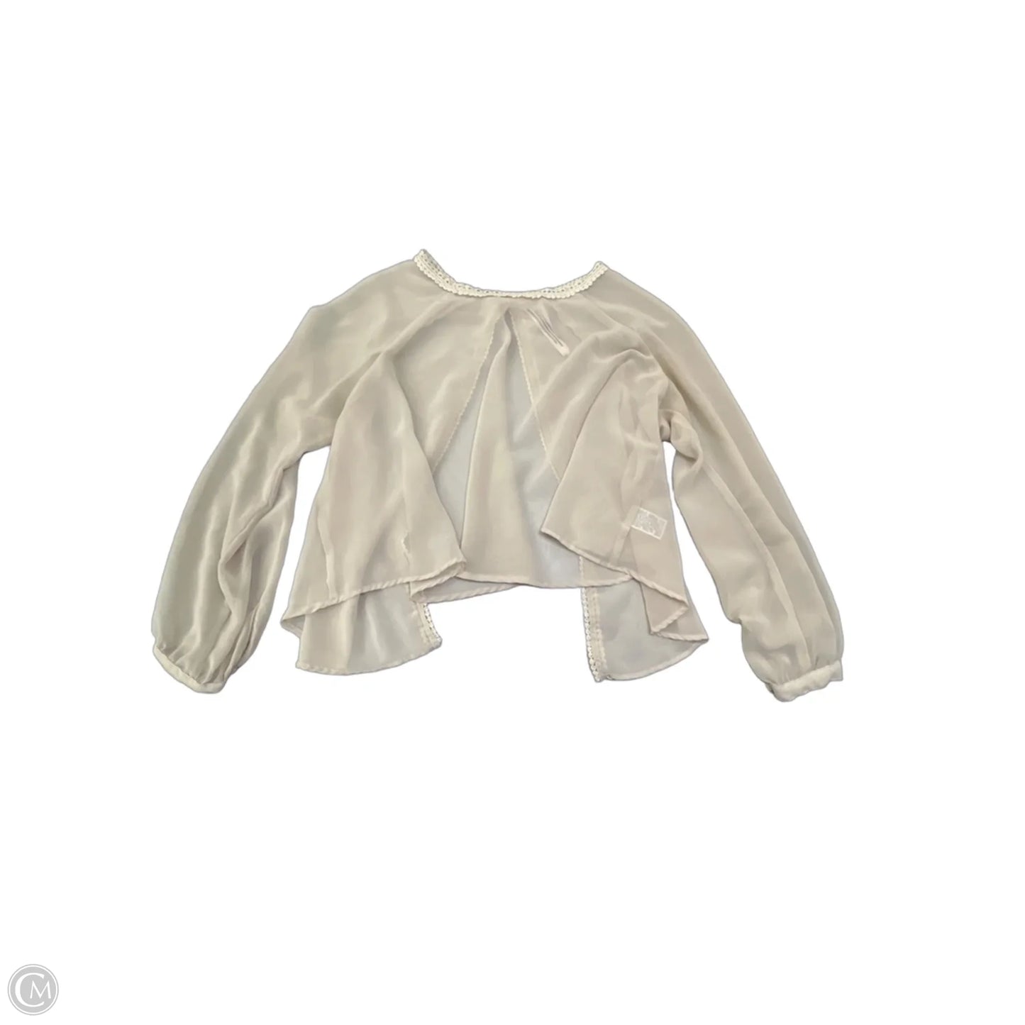 Blouse Long Sleeve By Free People In Grey, Size: S