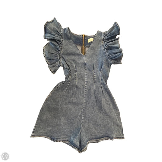 Romper By Clothes Mentor In Blue Denim, Size: M