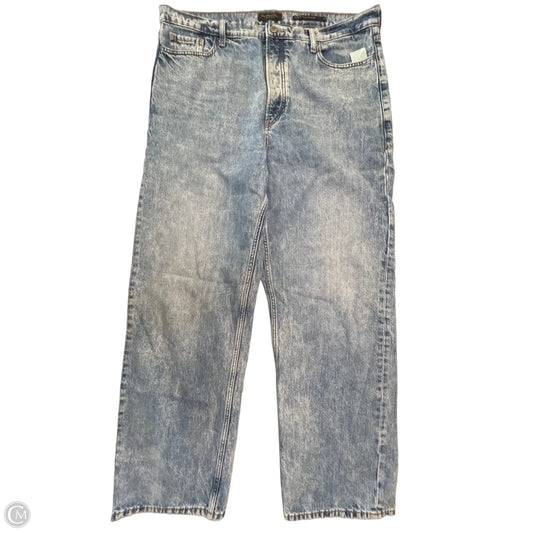 Jeans Straight By Banana Republic In Blue Denim, Size: 16