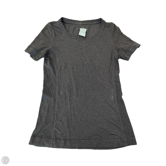Athletic Top Short Sleeve By Lululemon In Black, Size: L