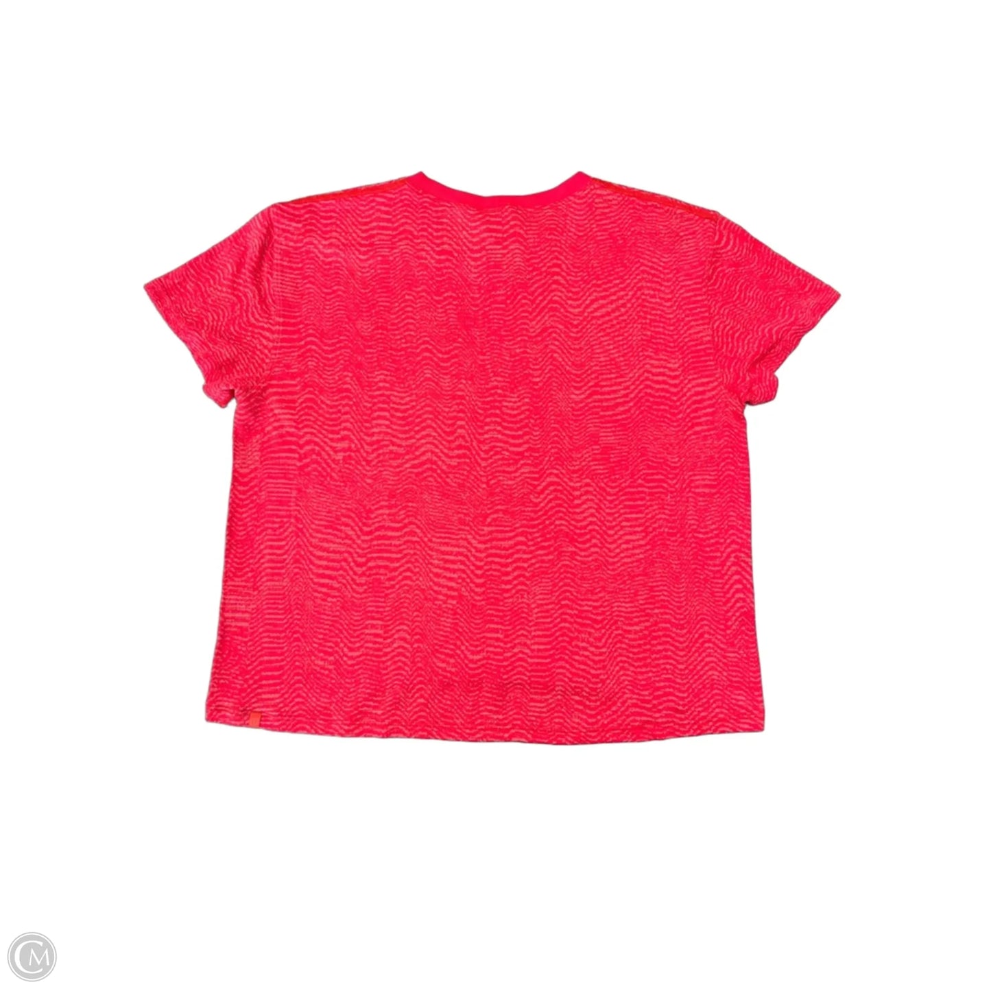 Athletic Top Short Sleeve By Lululemon In Orange, Size: L