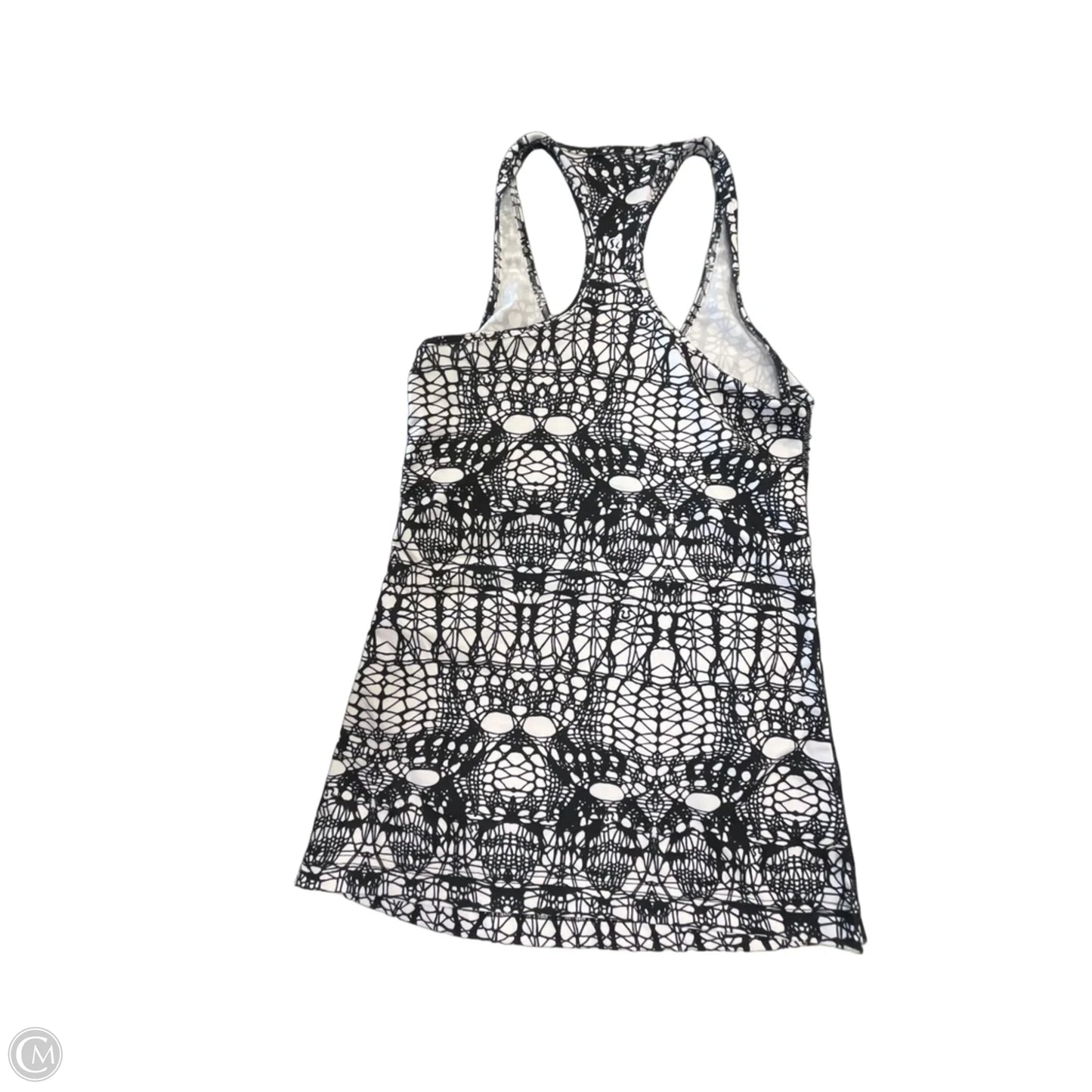 Athletic Tank Top By Lululemon In Black & White, Size: L